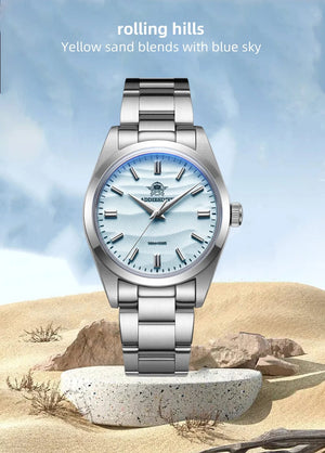 Planet Gates Coffee / CHINA ADDIESDIVE Men's Watch Sand Dial 36mm Quartz Watch 100m Waterproof 316L Stainless Steel AR Coated Dome Glass WristWatch for Men