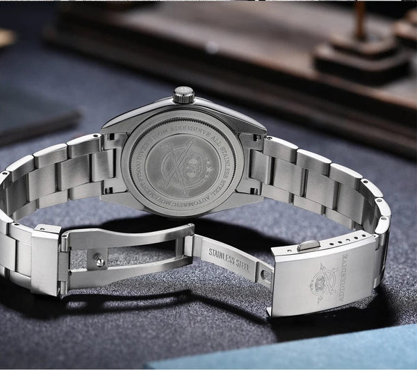 Planet Gates Coffee / CHINA ADDIESDIVE Men's Watch Sand Dial 36mm Quartz Watch 100m Waterproof 316L Stainless Steel AR Coated Dome Glass WristWatch for Men