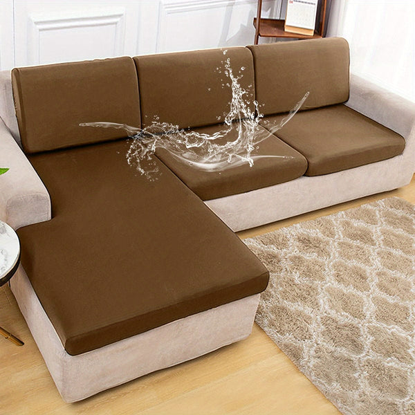 Planet Gates Coffee Color / One Seater 1pc Stretch Waterproof Fabric Sofa Slipcover Bedroom Sofa Cover Furniture Protector For Office Living Room Home Decor