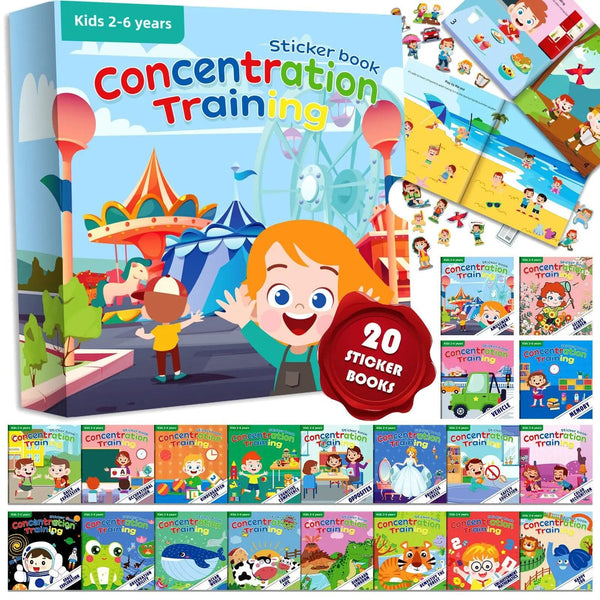 Planet Gates Cognitive Game Kawaii Sticker Book Educational DIY Hand-on Puzzle Cartoon Animals Life Skill Learning Toddler Toys For Kids