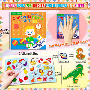Planet Gates Cognitive Game Kawaii Sticker Book Educational DIY Hand-on Puzzle Cartoon Animals Life Skill Learning Toddler Toys For Kids