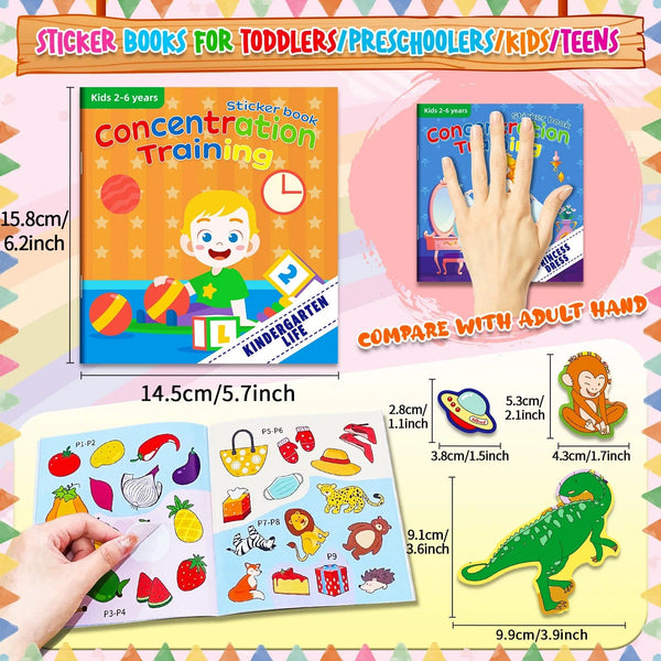 Planet Gates Cognitive Game Kawaii Sticker Book Educational DIY Hand-on Puzzle Cartoon Animals Life Skill Learning Toddler Toys For Kids