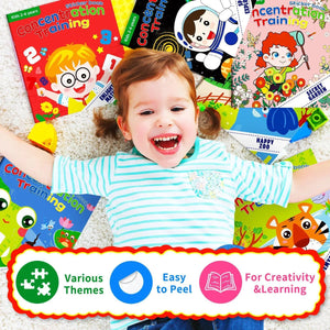 Planet Gates Cognitive Game Kawaii Sticker Book Educational DIY Hand-on Puzzle Cartoon Animals Life Skill Learning Toddler Toys For Kids