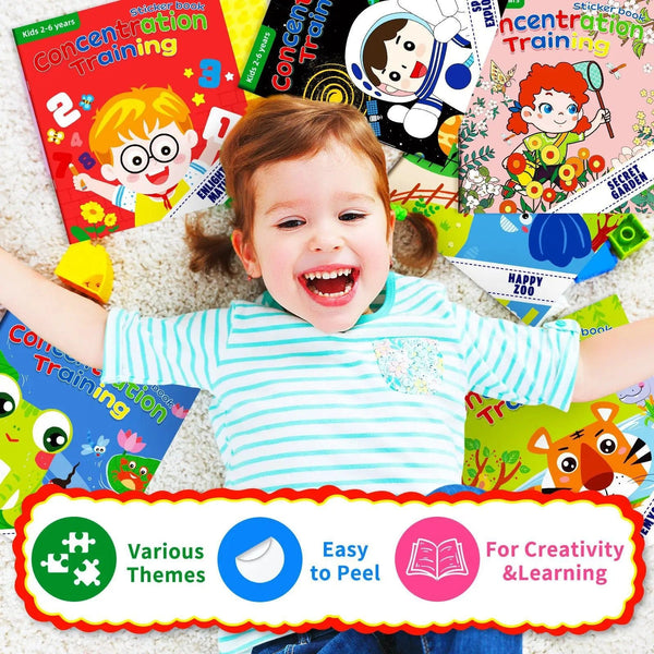 Planet Gates Cognitive Game Kawaii Sticker Book Educational DIY Hand-on Puzzle Cartoon Animals Life Skill Learning Toddler Toys For Kids