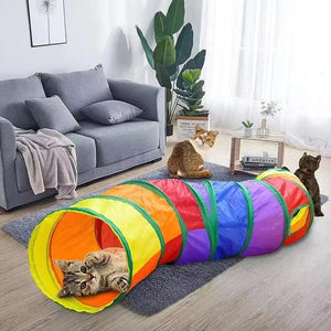 Planet Gates Collapsible Cat Playing Tunnel Pets Toys Connectable Cat Tunnel Cat Tube Toys Foldable Drill Hole Kitten Colorful Pet Toys