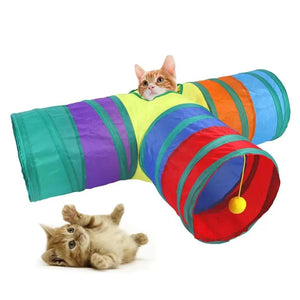 Planet Gates Collapsible Cat Playing Tunnel Pets Toys Connectable Cat Tunnel Cat Tube Toys Foldable Drill Hole Kitten Colorful Pet Toys