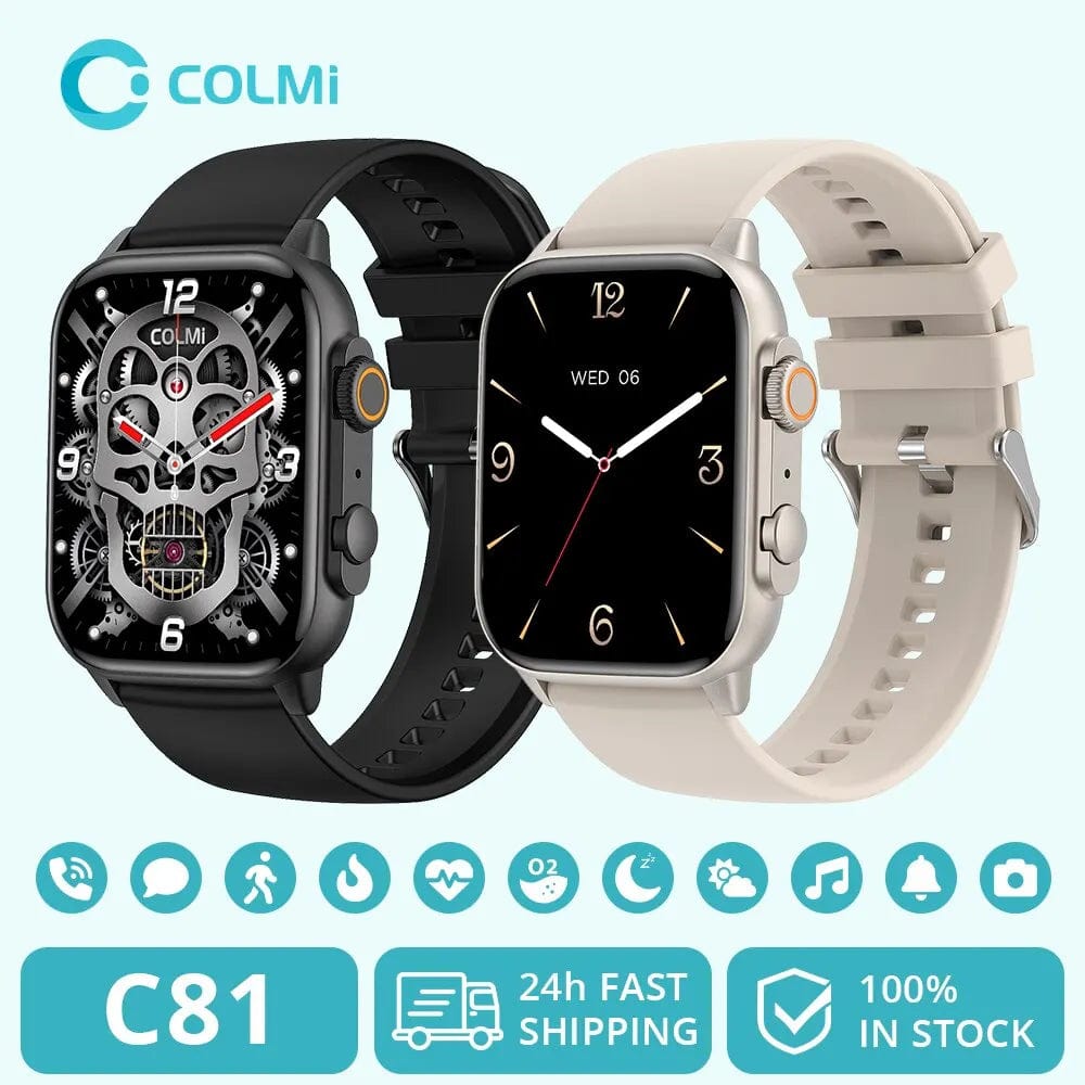 Planet Gates COLMI C81 2.0 Inch AMOLED Smartwatch Support AOD 100 Sports Modes IP68 Waterproof Smart Watch Men Women PK Ultra Series 8