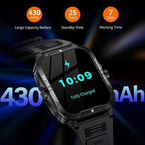 Planet Gates COLMI P76 1.96" Outdoor Military Smartwatch Men Bluetooth Call Smart Watch 3ATM IP68 Waterproof Rating Sports Fitness Watches