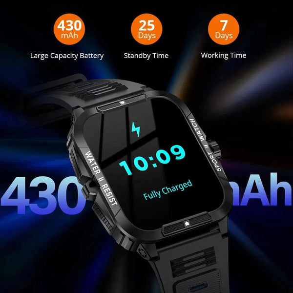 Planet Gates COLMI P76 1.96" Outdoor Military Smartwatch Men Bluetooth Call Smart Watch 3ATM IP68 Waterproof Rating Sports Fitness Watches