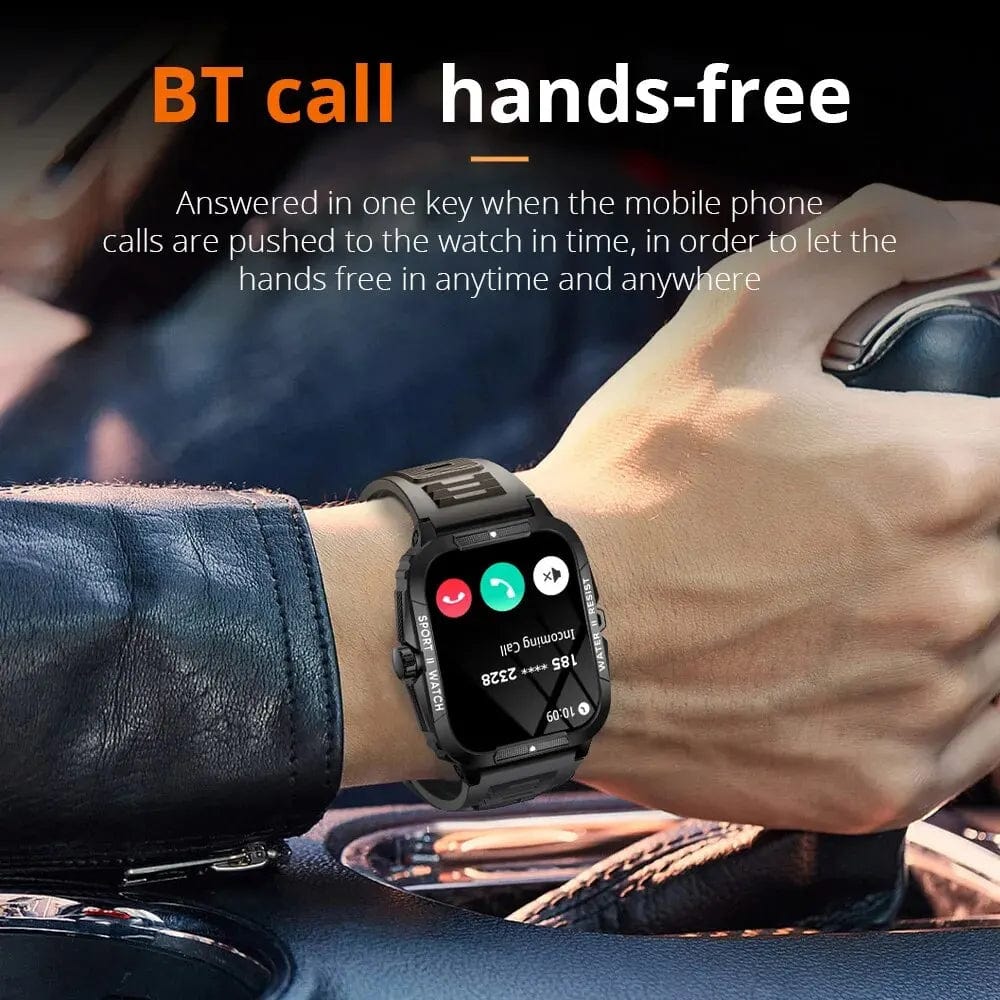 Planet Gates COLMI P76 1.96" Outdoor Military Smartwatch Men Bluetooth Call Smart Watch 3ATM IP68 Waterproof Rating Sports Fitness Watches