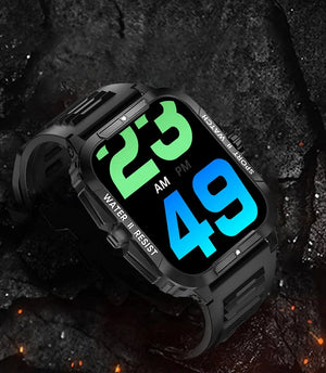 Planet Gates COLMI P76 1.96" Outdoor Military Smartwatch Men Bluetooth Call Smart Watch 3ATM IP68 Waterproof Rating Sports Fitness Watches