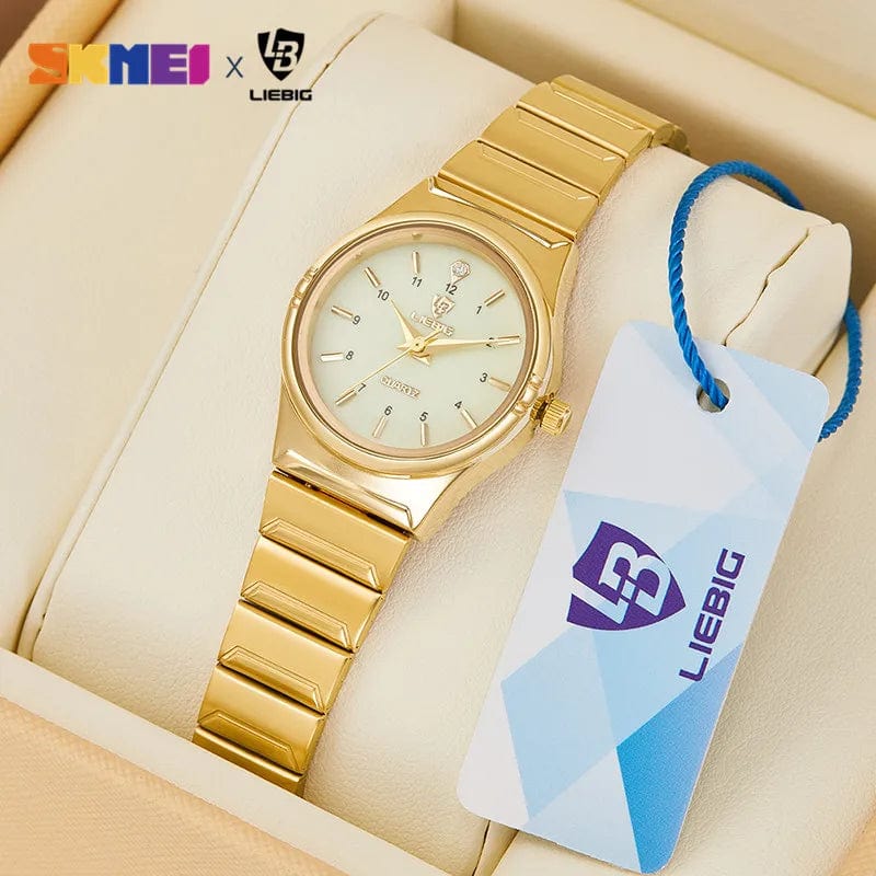 Planet Gates color 1 Brand New Wonen Watch Luxury Golden Quartz Stainless Steel Bracelet Waterproof Ladies Golden Wristwatch Girl Clock Relogio mujer