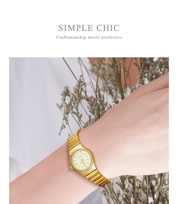 Planet Gates color 1 Brand New Wonen Watch Luxury Golden Quartz Stainless Steel Bracelet Waterproof Ladies Golden Wristwatch Girl Clock Relogio mujer