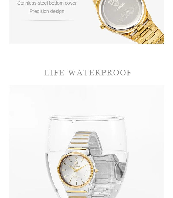 Planet Gates color 1 Brand New Wonen Watch Luxury Golden Quartz Stainless Steel Bracelet Waterproof Ladies Golden Wristwatch Girl Clock Relogio mujer