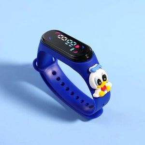 Planet Gates Color blue tly Fashion Mickey Children Watches For Girls Electronic Bracelet Sports Touch LED Spiderman Doll Kids Watch Women Waterproof Clock