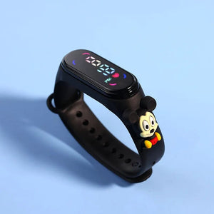 Planet Gates Color hei qmn Fashion Mickey Children Watches For Girls Electronic Bracelet Sports Touch LED Spiderman Doll Kids Watch Women Waterproof Clock