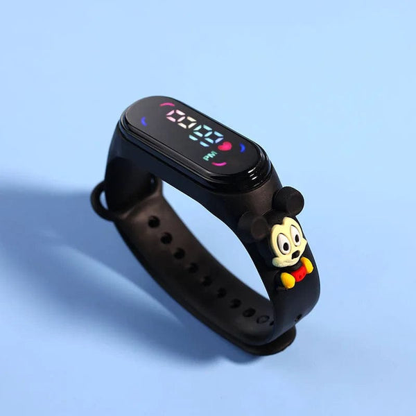 Planet Gates Color hei qmn Fashion Mickey Children Watches For Girls Electronic Bracelet Sports Touch LED Spiderman Doll Kids Watch Women Waterproof Clock