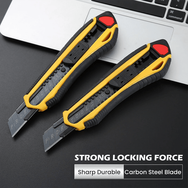 Planet Gates Color random Professional Retractable Utility Knife Heavy-Duty Tool Paper Box Cutter Envelope Opener Stationery Express Knife Office Supplies