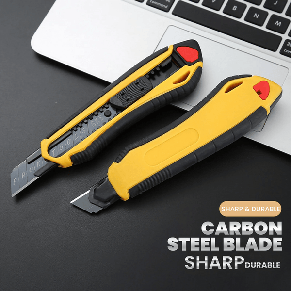 Planet Gates Color random Professional Retractable Utility Knife Heavy-Duty Tool Paper Box Cutter Envelope Opener Stationery Express Knife Office Supplies