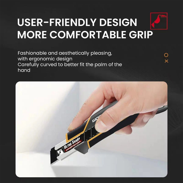 Planet Gates Color random Professional Retractable Utility Knife Heavy-Duty Tool Paper Box Cutter Envelope Opener Stationery Express Knife Office Supplies