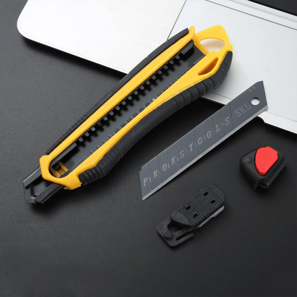 Planet Gates Color random Professional Retractable Utility Knife Heavy-Duty Tool Paper Box Cutter Envelope Opener Stationery Express Knife Office Supplies