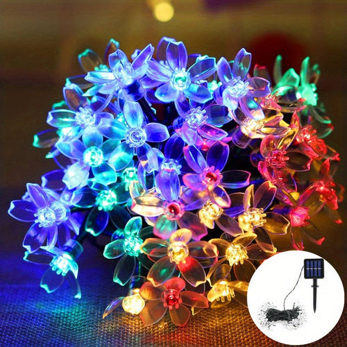 Planet Gates Colorful / 16.4ft 20 Light Brighten Up Your Outdoor Space With This 1pc Solar Garden Flower Light String