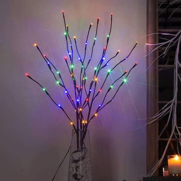Planet Gates Colorful 1pc 20LED Simulated Tree Branch LED Lights, Nordic Room Bedroom Layout Creative Small Night Light, Decorative Light String Gift For Birthday/Easter/Boy/Girlfriends