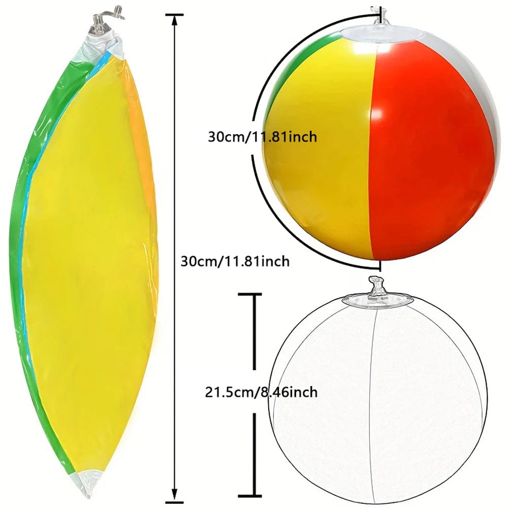 Planet Gates colorful 3 Pcs Inflatable Beach Ball Colorful Balloons Swimming Pool Party Water Game Beach Sports Ball Fun Toys for Kids