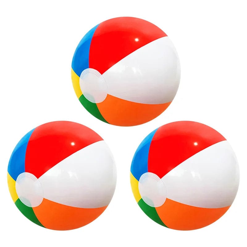 Planet Gates colorful 3 Pcs Inflatable Beach Ball Colorful Balloons Swimming Pool Party Water Game Beach Sports Ball Fun Toys for Kids