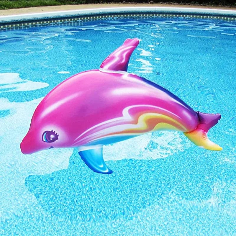 Planet Gates colorful / 85cm 85cm Colorful Inflatable Dolphin Pool Beach Swimming Game Toy Pool Float Water Sports Inflatable Toys for Kids Gifts