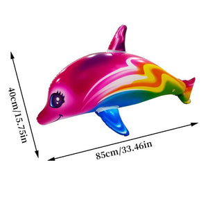 Planet Gates colorful / 85cm 85cm Colorful Inflatable Dolphin Pool Beach Swimming Game Toy Pool Float Water Sports Inflatable Toys for Kids Gifts