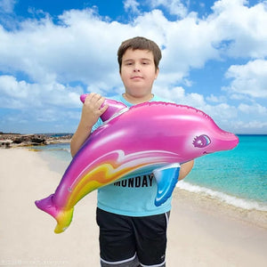 Planet Gates colorful / 85cm 85cm Colorful Inflatable Dolphin Pool Beach Swimming Game Toy Pool Float Water Sports Inflatable Toys for Kids Gifts