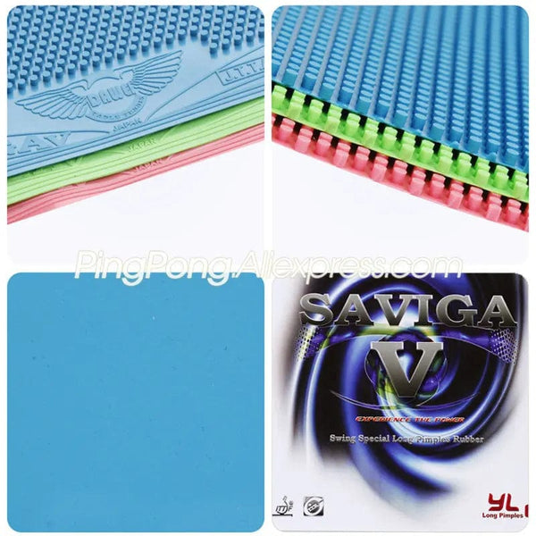 Planet Gates Colorful DAWEI SAVIGA V Pips-long Table Tennis Rubber Pink Green Blue Long Pips SAVIGA-V Ping Pong Topsheet OX