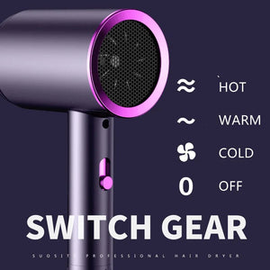 Planet Gates Colorful Fashion Ultra-Thin Portable Hair Dryer Negative Ion Smart Professional Cold And Hot Hair Blower For Salon Home Hotel