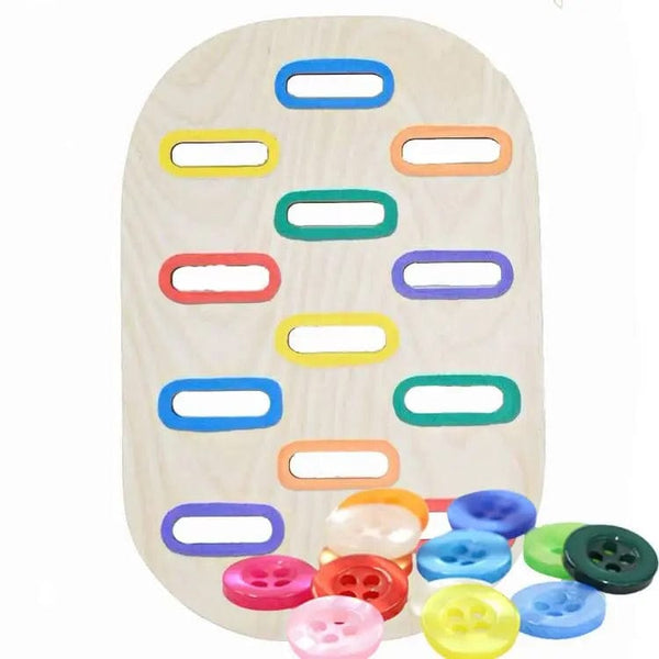 Planet Gates Colorful Flat Set Children's Sensory Tray Table Color Hairball Game Wooden Tile Montessori Early Education Toys Kids Toys Educational Accessories