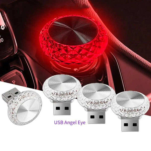 Planet Gates colorful gradient / China Portable Car USB Ambient Light Mini LED Decorative Atmosphere Lamps For Auto Interior Environment Light Computer Light Plug Play