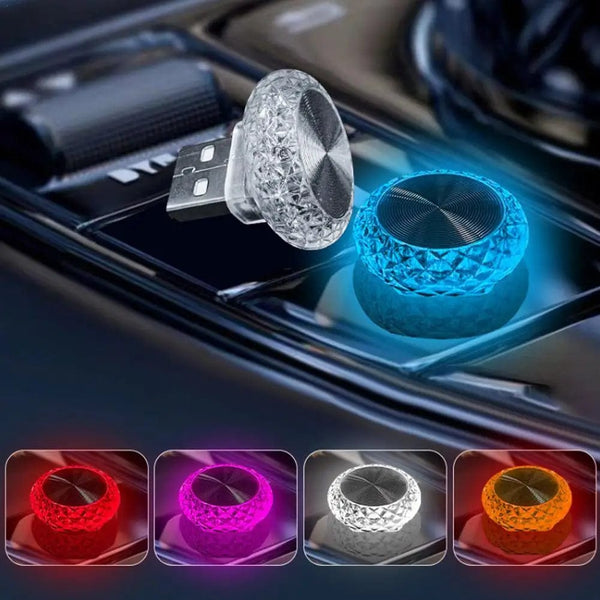 Planet Gates colorful gradient / China Portable Car USB Ambient Light Mini LED Decorative Atmosphere Lamps For Auto Interior Environment Light Computer Light Plug Play