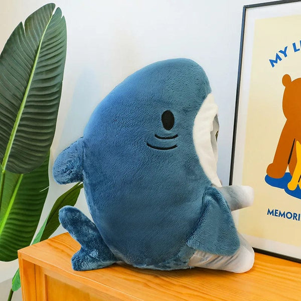 Planet Gates Colorful Gray / 55cm 1pc Anime Shark Cat Plush Toy Cute Stuffed Animals Soft Plushies Doll Toys Pillow Birthday Gift for Kids Adults Girls Home Decor