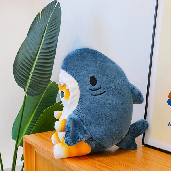 Planet Gates Colorful Gray / 55cm 1pc Anime Shark Cat Plush Toy Cute Stuffed Animals Soft Plushies Doll Toys Pillow Birthday Gift for Kids Adults Girls Home Decor