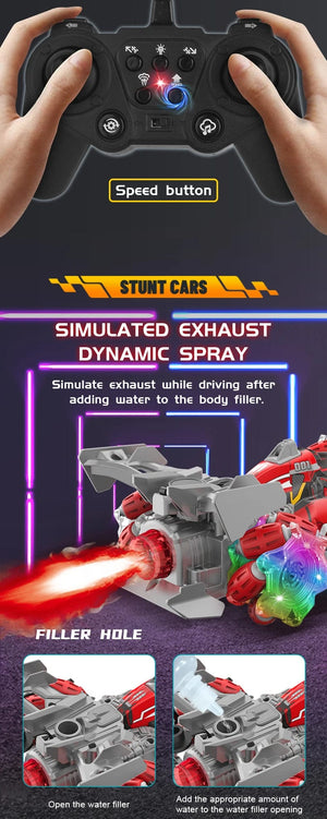 Planet Gates Colorful lights spray stunt racing 4WD shift 2.4G wireless gesture induction racing race remote control toy car