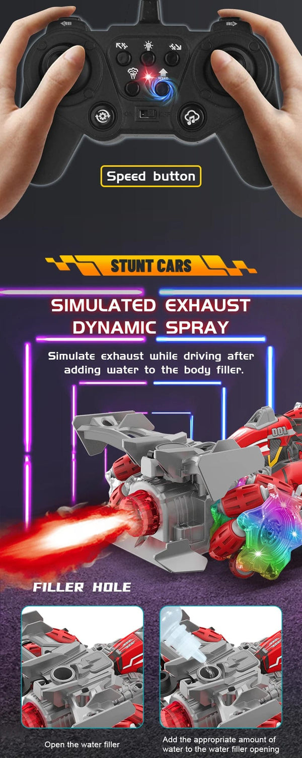 Planet Gates Colorful lights spray stunt racing 4WD shift 2.4G wireless gesture induction racing race remote control toy car