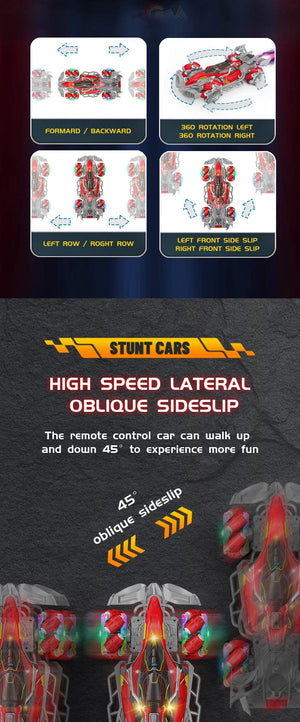 Planet Gates Colorful lights spray stunt racing 4WD shift 2.4G wireless gesture induction racing race remote control toy car