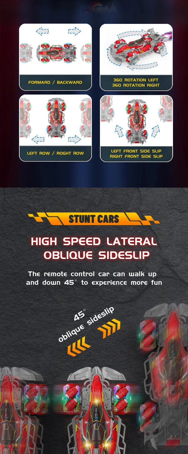 Planet Gates Colorful lights spray stunt racing 4WD shift 2.4G wireless gesture induction racing race remote control toy car