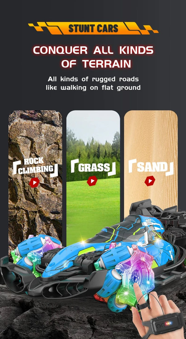 Planet Gates Colorful lights spray stunt racing 4WD shift 2.4G wireless gesture induction racing race remote control toy car