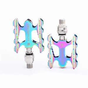 Planet Gates colorful LP Litepro Folding Bike Quick Release Pedal Ultra-light Aluminum Alloy MTB Road Bike Non-slip For Brompton Fnhon Bicycle Pedal