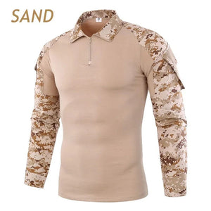 Planet Gates Combat Uniform Shirt Camouflage US Asian Size S-3XL Cargo Sport Tops Airsoft Paintball Tactical T-Shirts Hiking