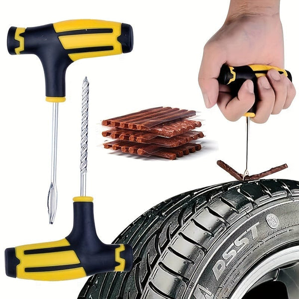 Planet Gates Complete Car & Motorcycle Tire Repair Tool Kit - Fix Punctures & Replace Tires Easily!