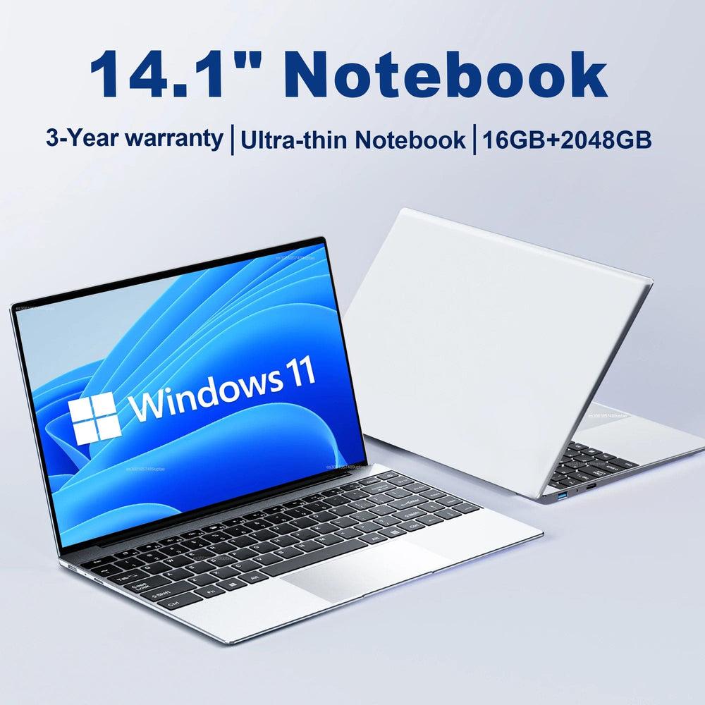 Planet Gates Computer 14.1" Ultra Slim Laptop 16GB RAM 2TB SSD Intel N3700 Notebook Gamer  1920*1080  Display Office Study Computer PC Windows 11 Pro
