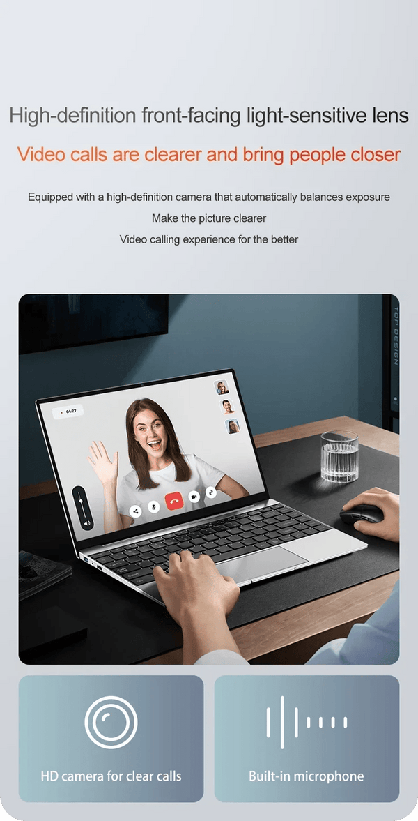 Planet Gates Computer 14.1" Ultra Slim Laptop 16GB RAM 2TB SSD Intel N3700 Notebook Gamer  1920*1080  Display Office Study Computer PC Windows 11 Pro