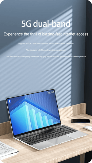 Planet Gates Computer 14.1" Ultra Slim Laptop 16GB RAM 2TB SSD Intel N3700 Notebook Gamer  1920*1080  Display Office Study Computer PC Windows 11 Pro